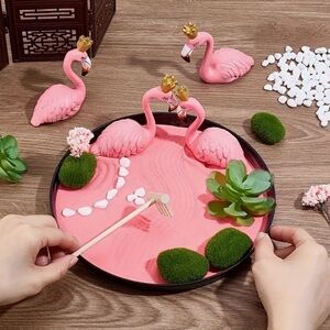 NEW Pink Flamingo Zen Garden Kit